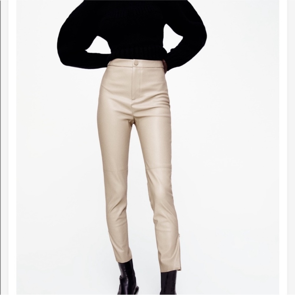 ZARA Faux Leather Leggings